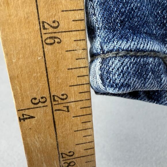 Kancan Jeans Women's 9/28 Blue Stone Washed Avery Straight Cargo Patch Pockets - Picture 13 of 14